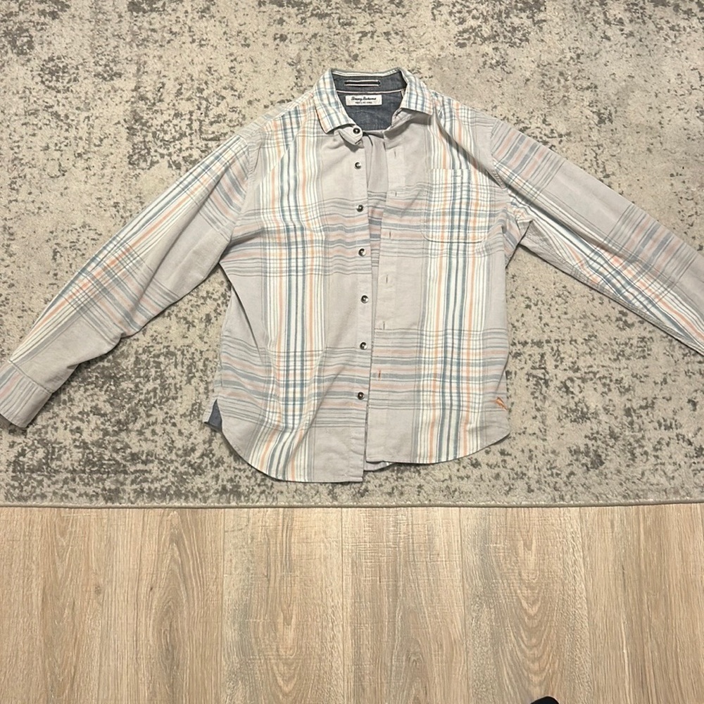 Tommy Bahama pink/blue/grey flannel longsleeve